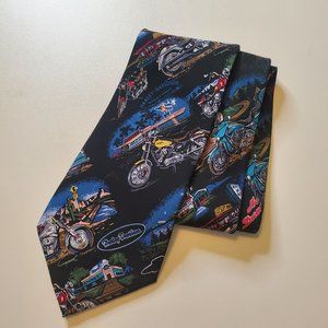 Harley Davidson neck tie silk Nicole Miller collectible motorcycle